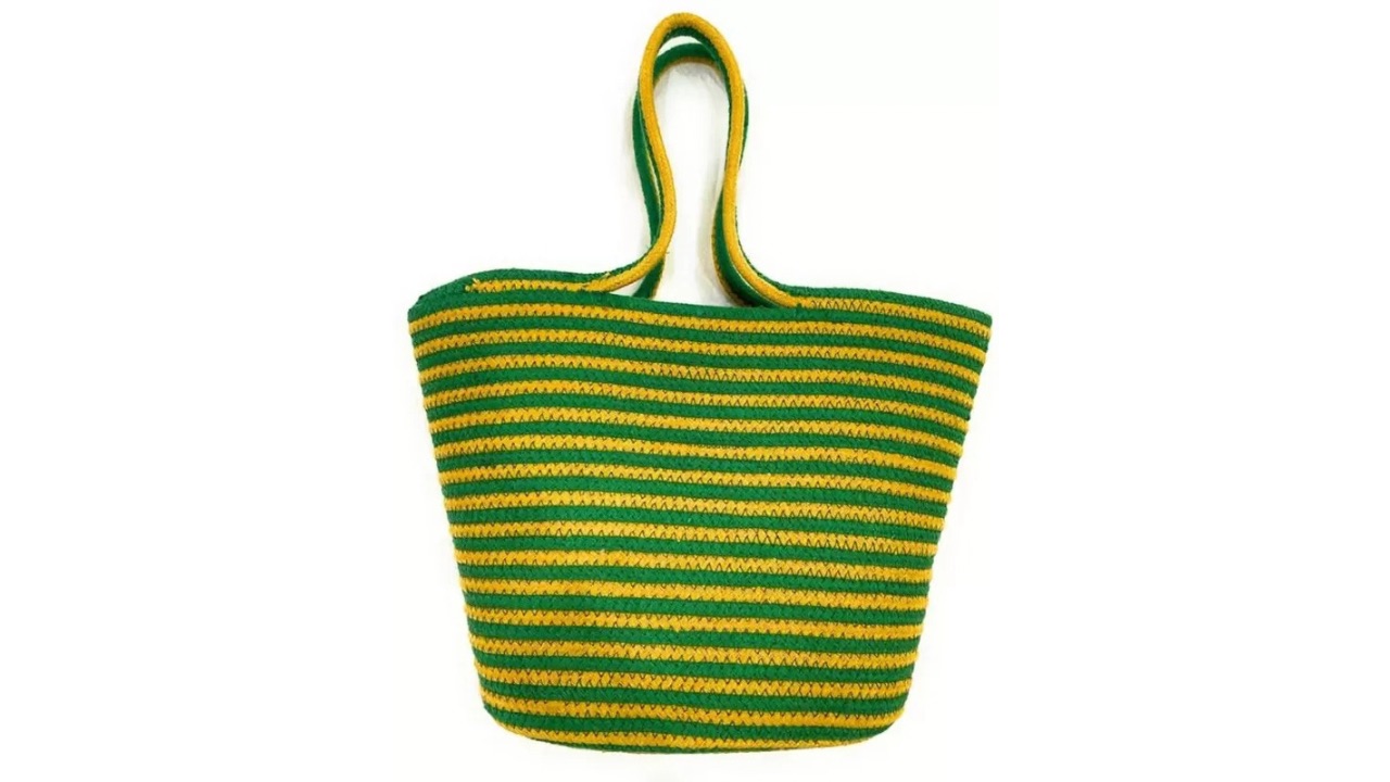 DKDecorative Women Green & Yellow Tote