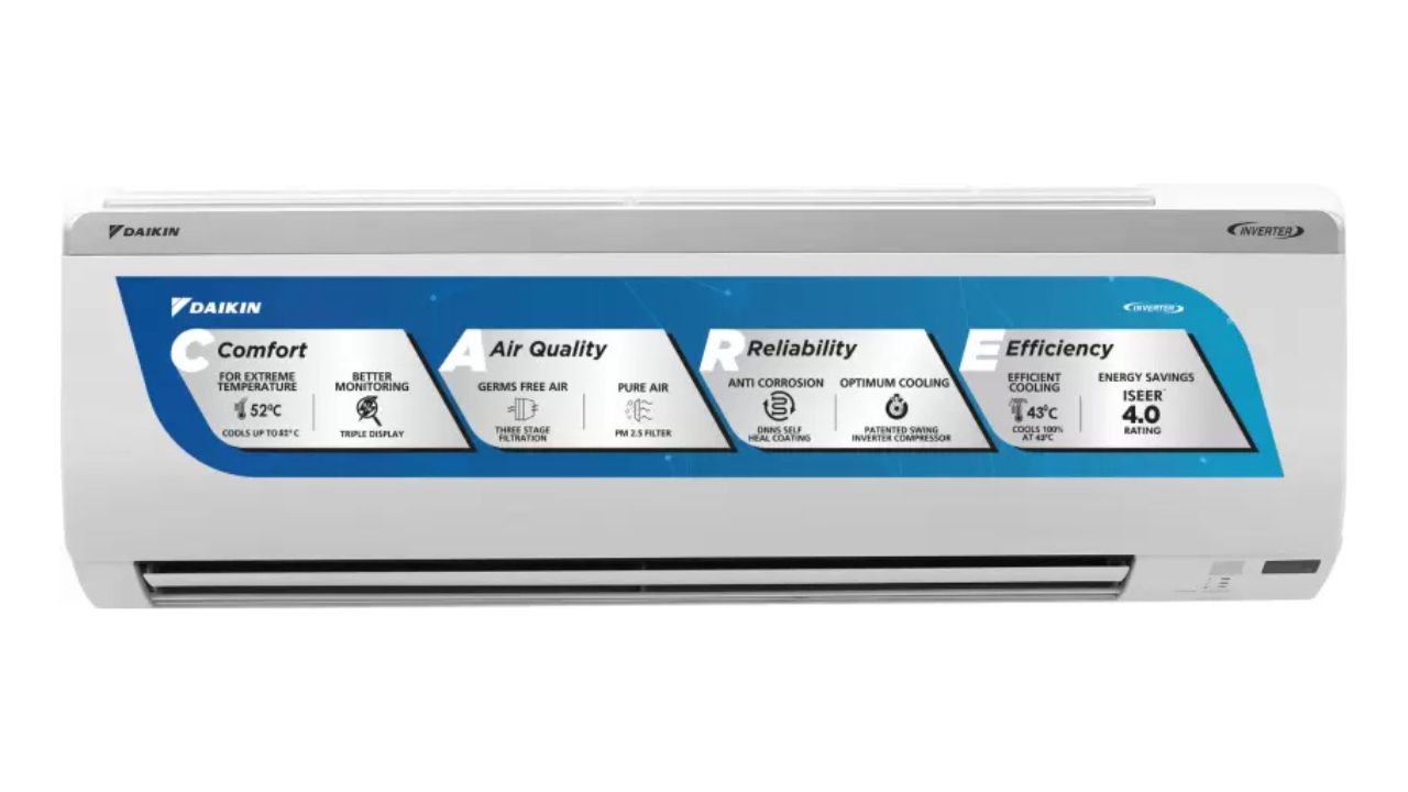 Daikin 2023 Model 1 Ton 3 Star Split Inverter AC