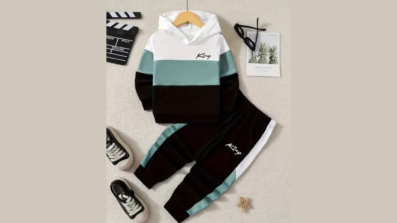 Elpixie Fashion Baby Boys & Girls Casual T-Shirt & Track Pants