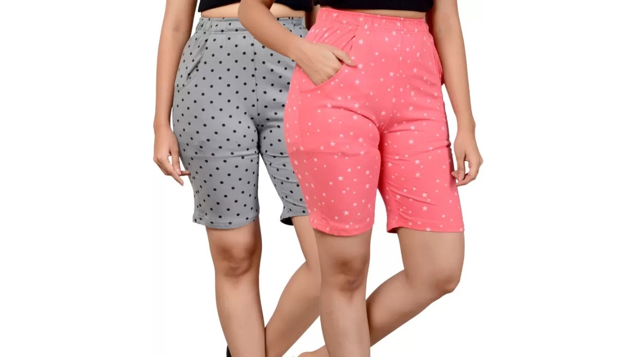 Fasla Printed Women Multicolor Basic Shorts