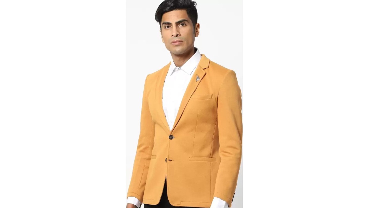 Fort Collins Solid Single-Breasted Formal Men Blazer