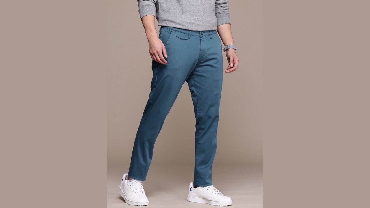 French Connection Men Solid Casual Chinos Trouser