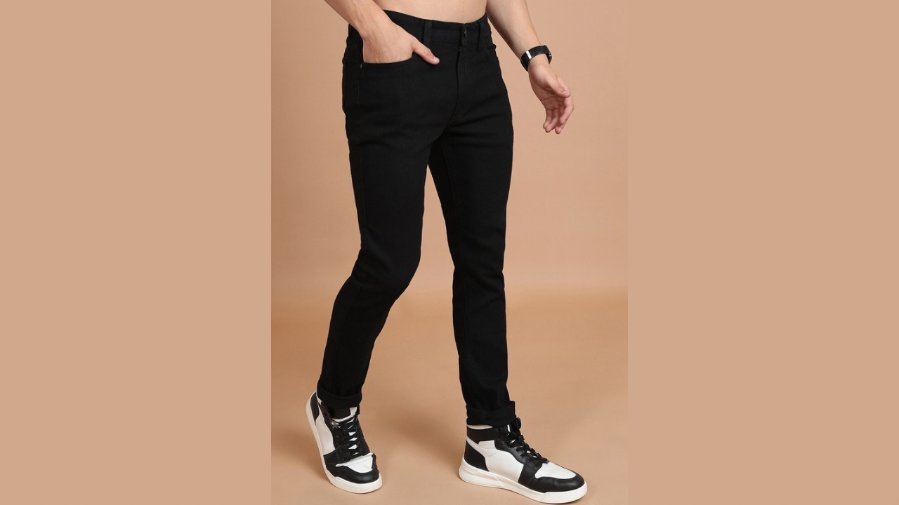 HIGHLANDER Men Black Skinny Fit Mid Rise Light Fade Stretchable Jeans