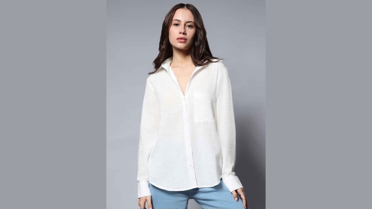 High Star Long Sleeves Solid Oversized Casual Shirt