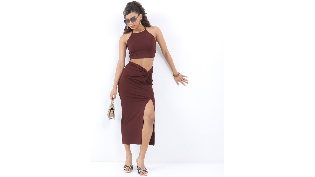 KETCH Women Top with Skirt Co-Ords