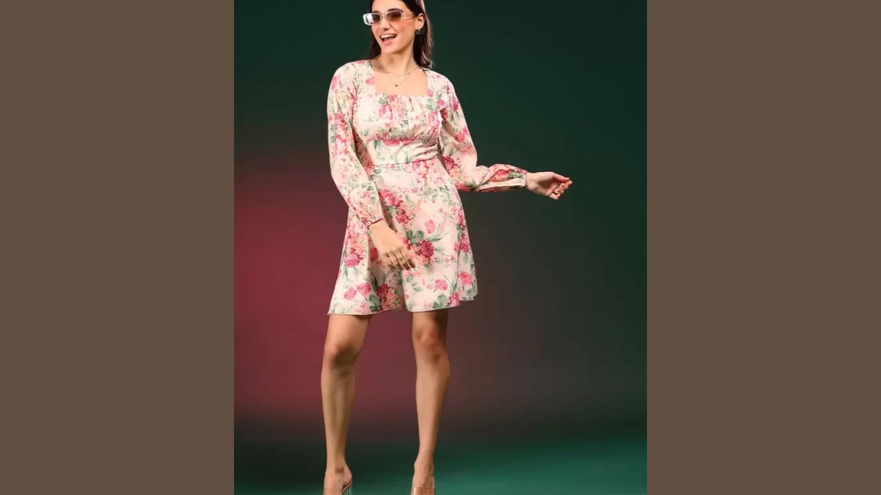 Kotty Women Fit & Flare Multicolor Dress