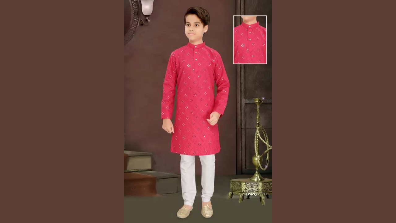 Liten Boys’ Festive Wedding Kurta and Pyjama Set