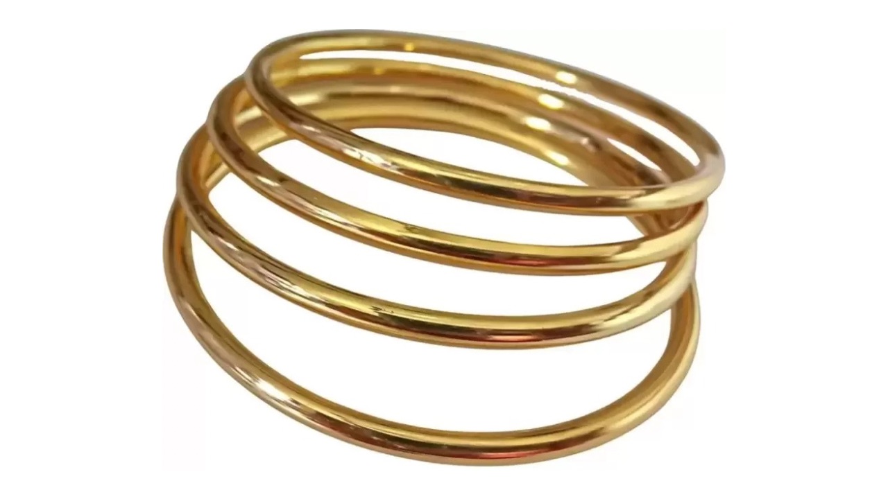 Mahavtar Creations Brass Gold-Plated Bangle