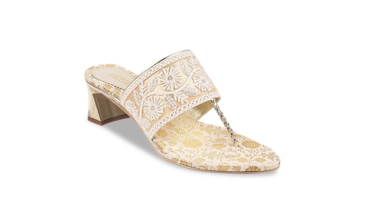Metro Embroidered Block Heels
