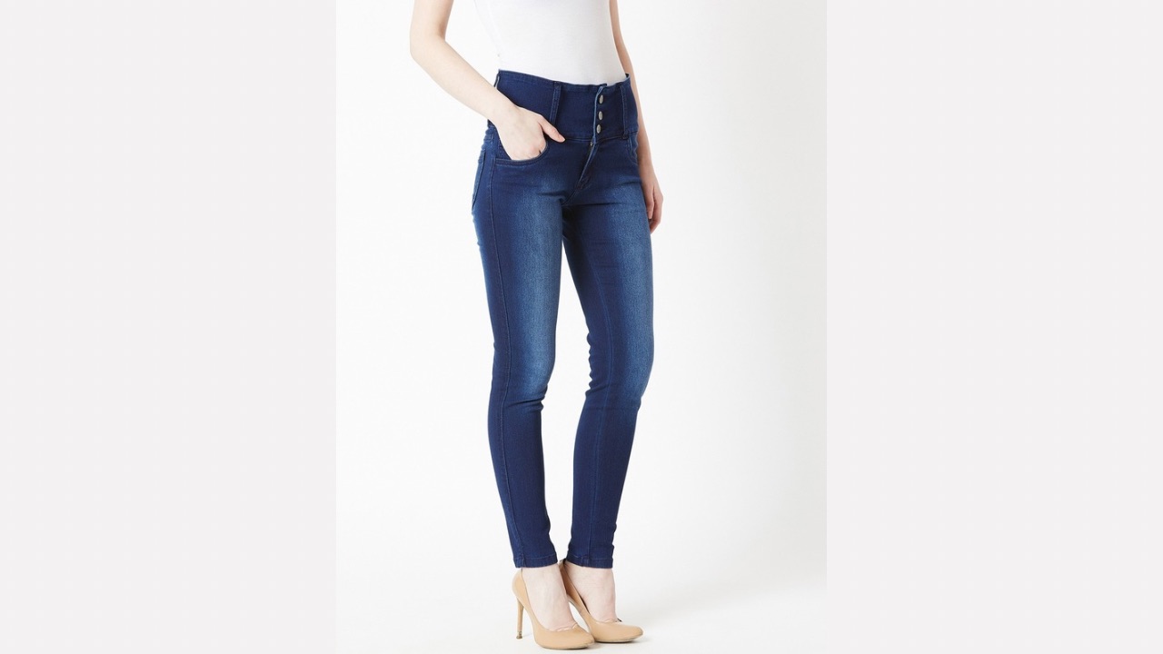 Miss Chase Women Navy Blue Skinny Fit High-Rise Clean Look Jeans