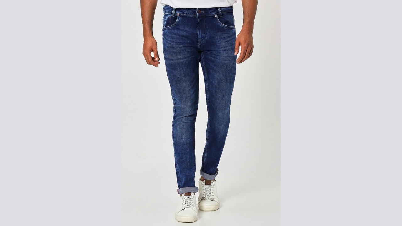 Mufti Men Skinny Fit Heavy Fade Stretchable Clean Look Jeans