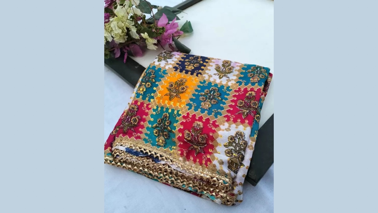 Nayerang Art Silk Embroidered Dupatta