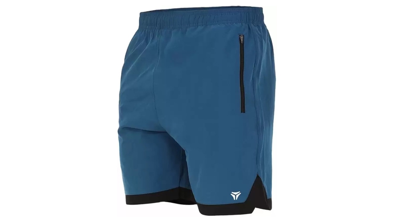 Ninq Solid Men Blue Black Sports Shorts