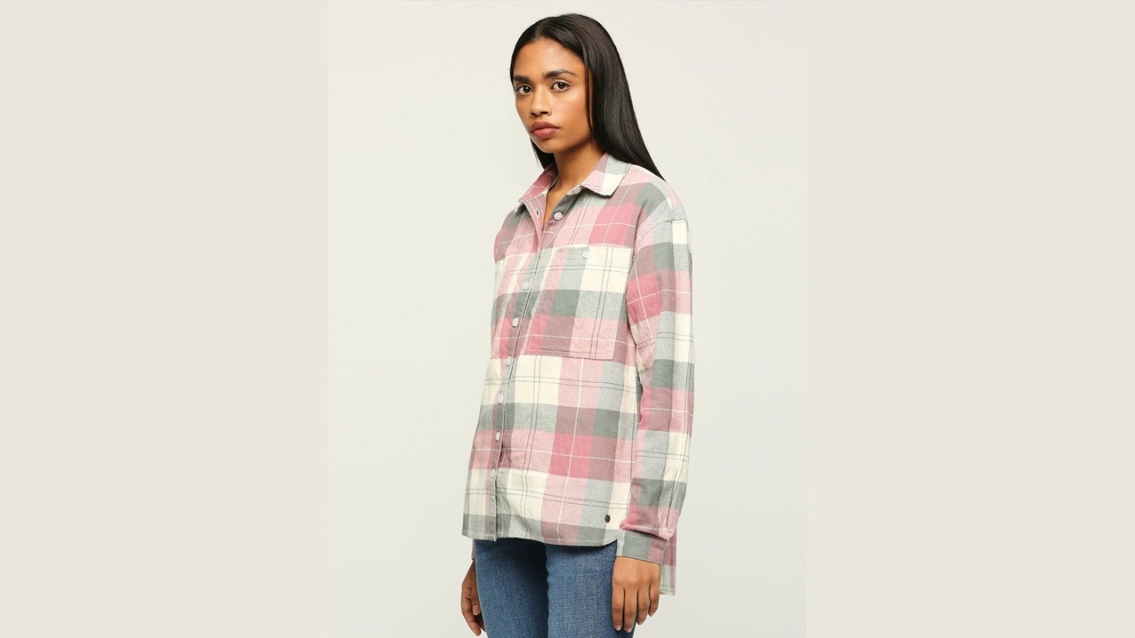 Pepe Jeans Checked Classic Cotton Oversized Casual Shirt