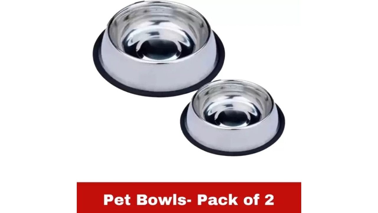 Petjoy Stainless Steel Pet Bowl with Anti-Skid Base