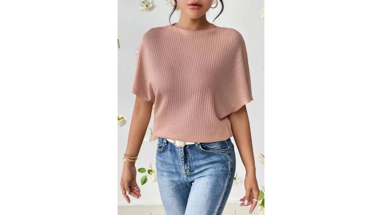 Rahi Trendz Casual Self Design Women Pink Top