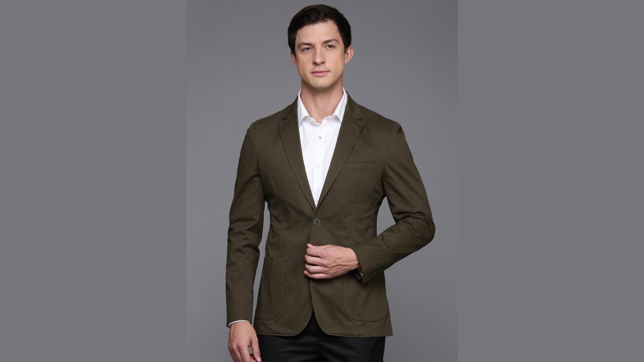 Raymond Contemporary Fit Notched Lapel Collar Single-Breasted Blazer