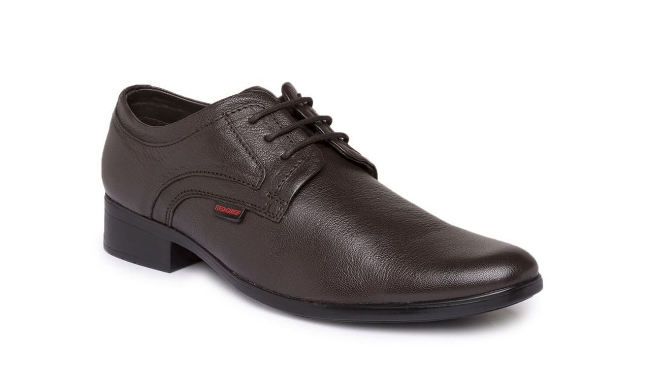 Red Chief Men Brown Leather Formal Shoes