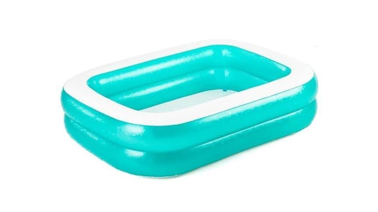 SOLDTRUE Rectangular Family Swimming Pool with Electric Pump