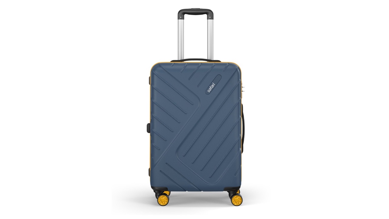 Safari Accent Polycarbonate 8-Wheel Hard Medium Trolley Suitcase - 66 cm