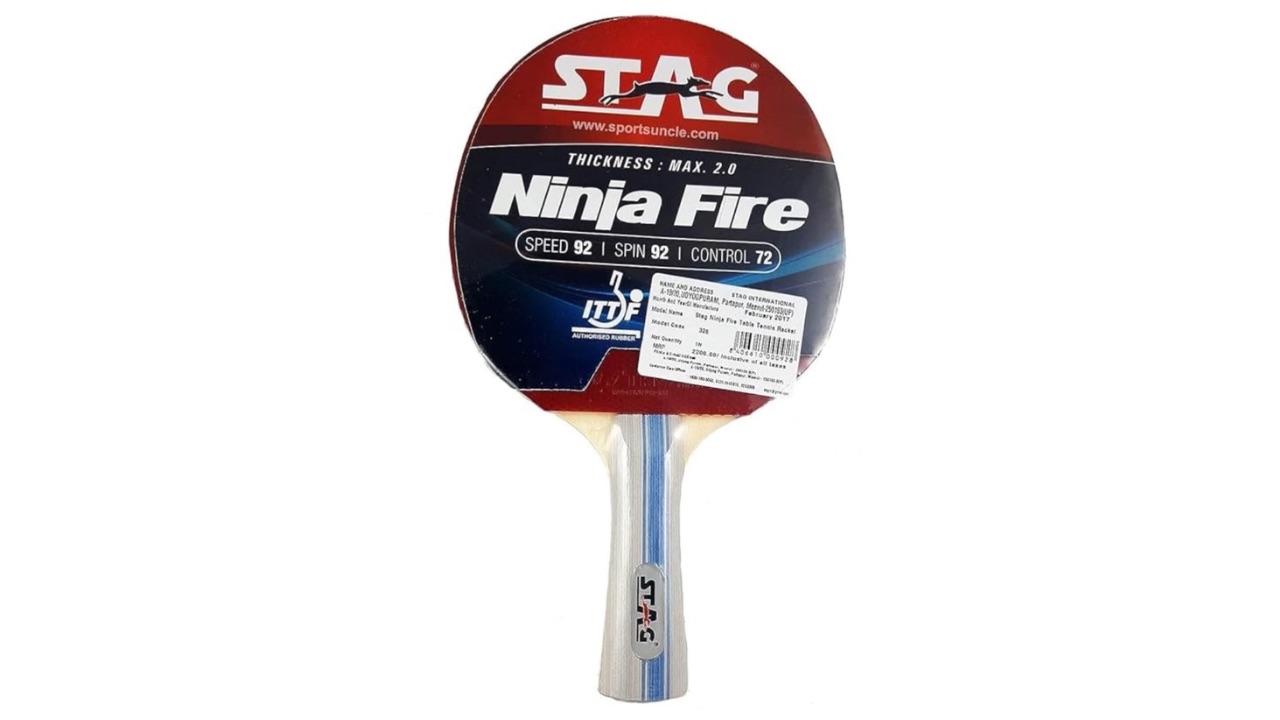 Stag Ninja Fire Table Tennis Racquet
