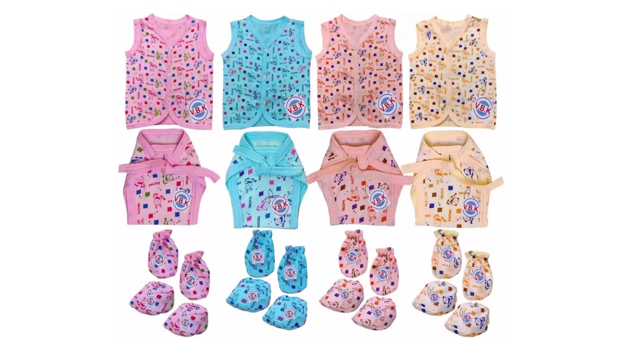 V.B.K. Baby Boys & Girls Casual Vest & Mitten