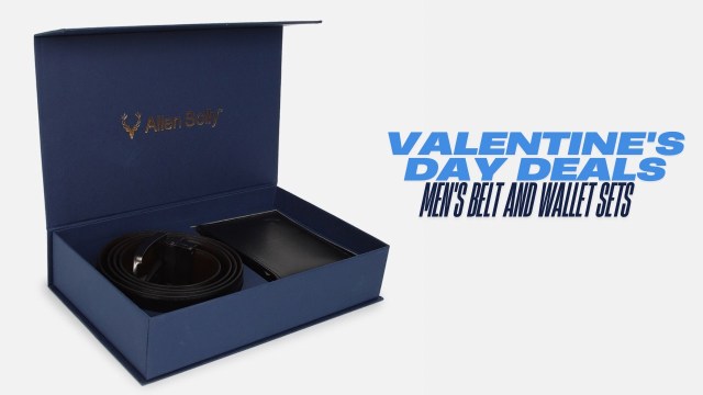 Valentine’s day deals on Men's Belt and Wallet Sets