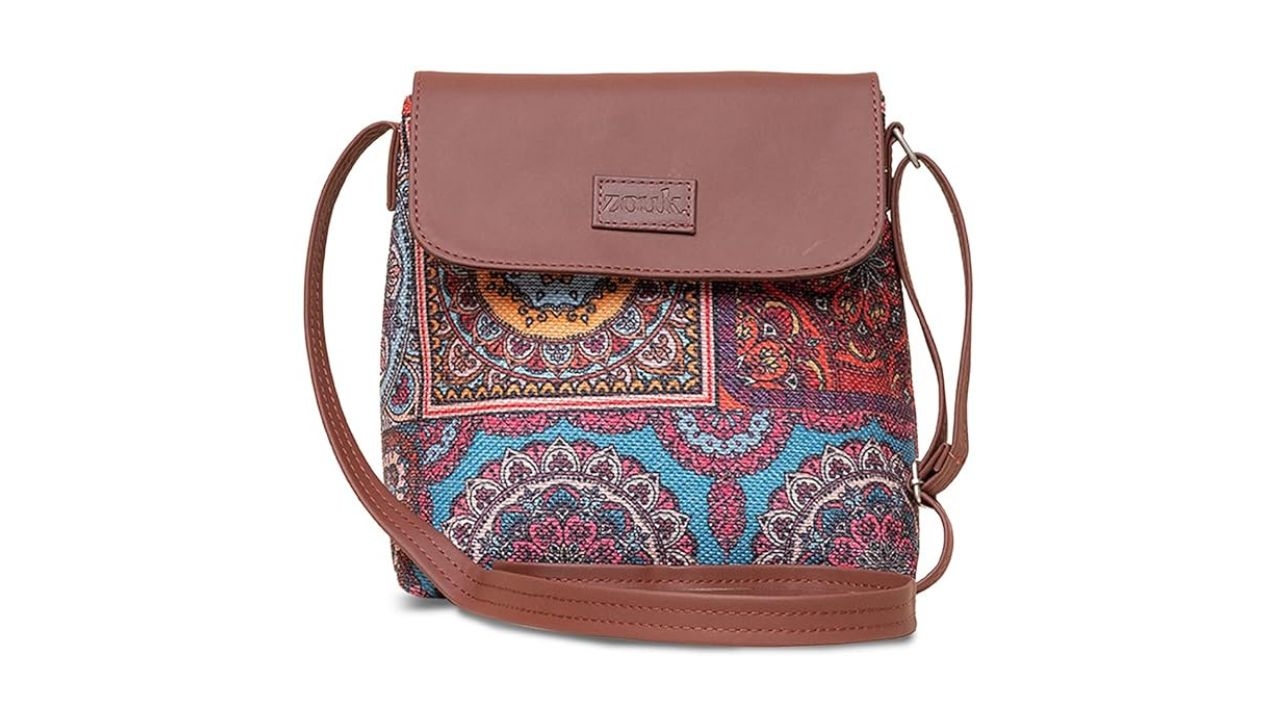 ZOUK Mandala Printed Handbag (Multicolor)