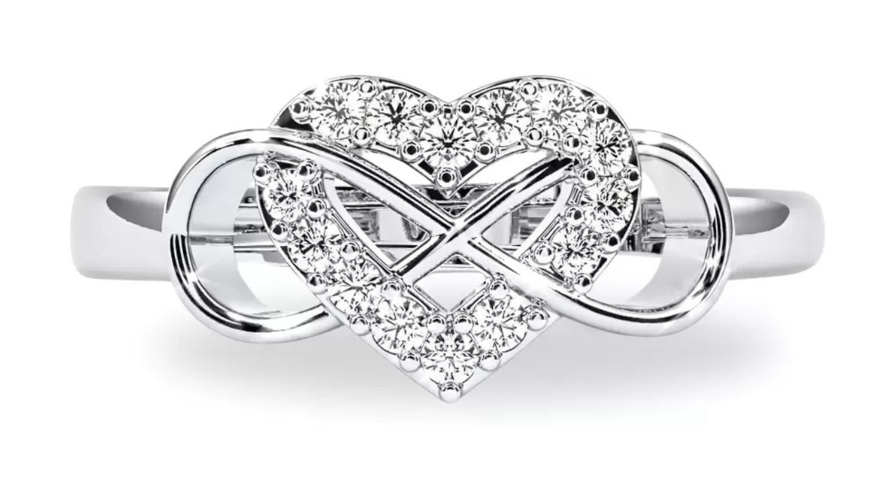 Zarkan Heart Propose Silver Ring for Women