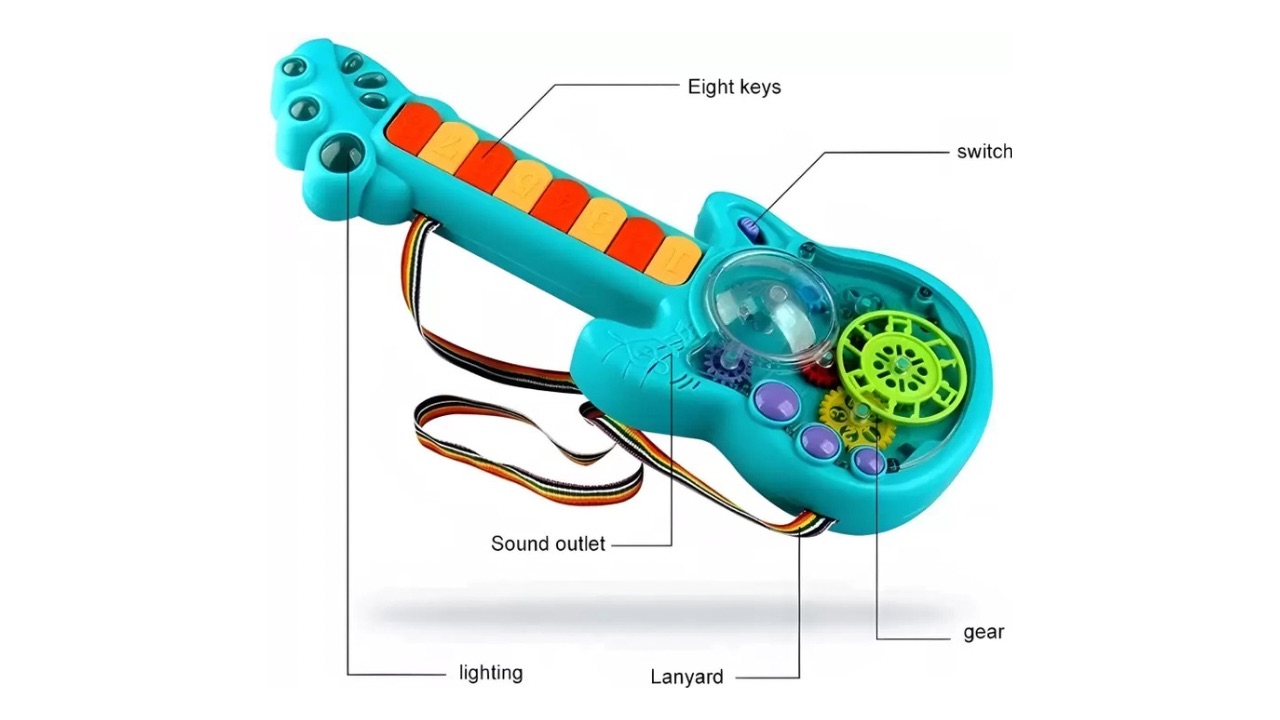 Zenex Store Transparent Gear Guitar with Lights