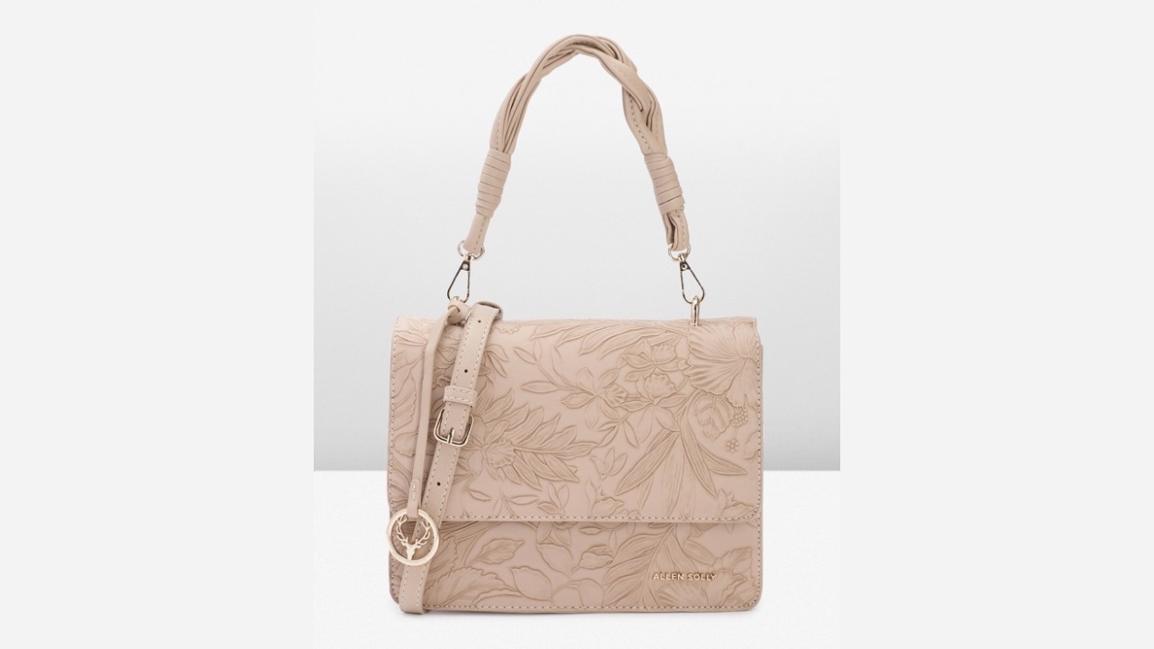 Allen Solly Floral Textured Satchel