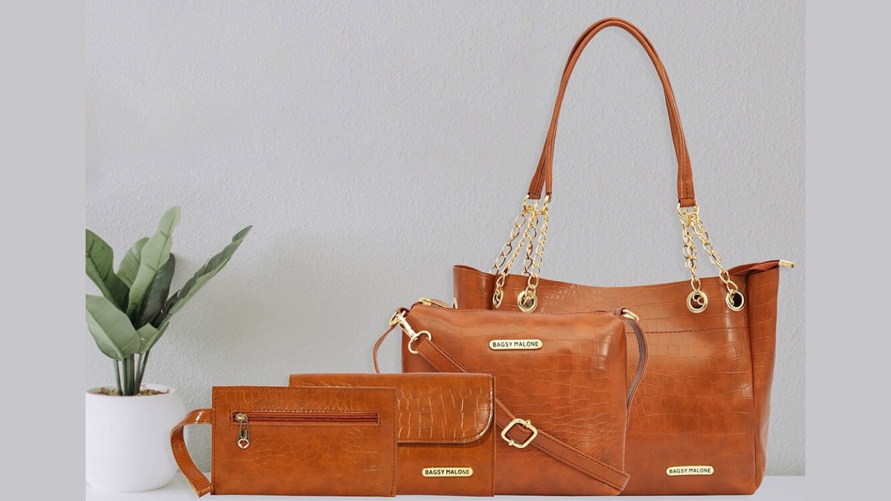 Bagsy Malone Set Of 4 Textured Structured Handbags & Wallets