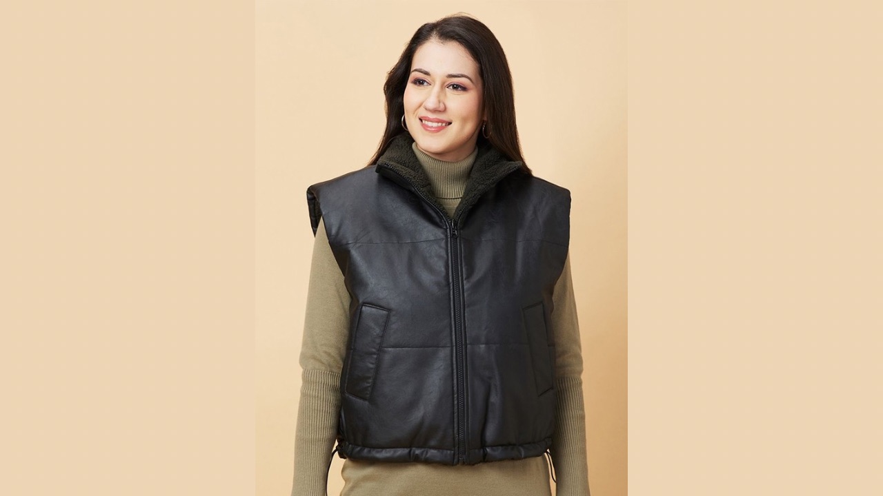 Being Human Crop Leather Jacket