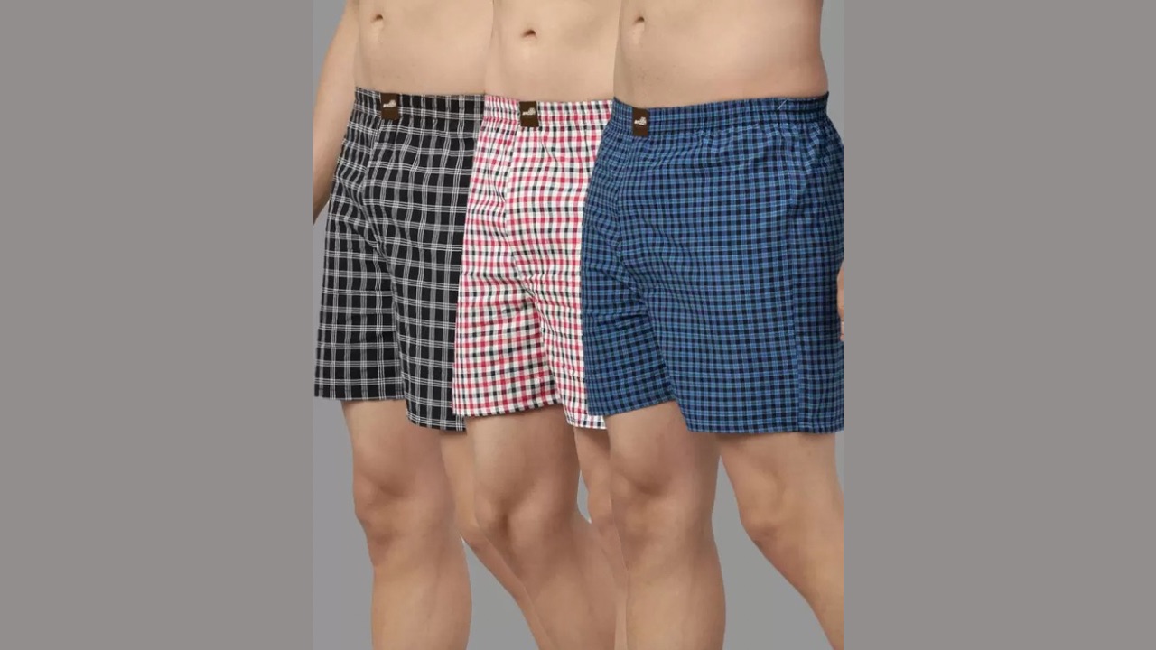 Broon Pack of 3 Checkered Men Boxer