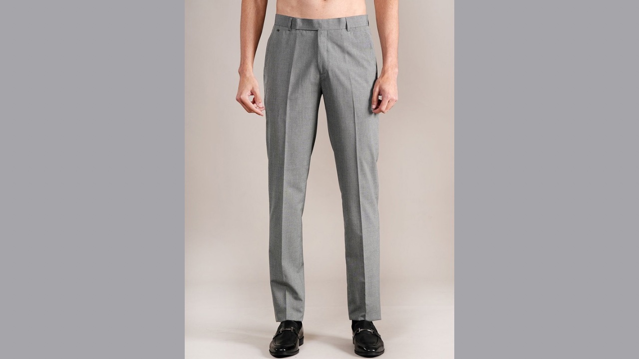 Cantabil Men Regular Fit Mid-Rise Formal Trousers