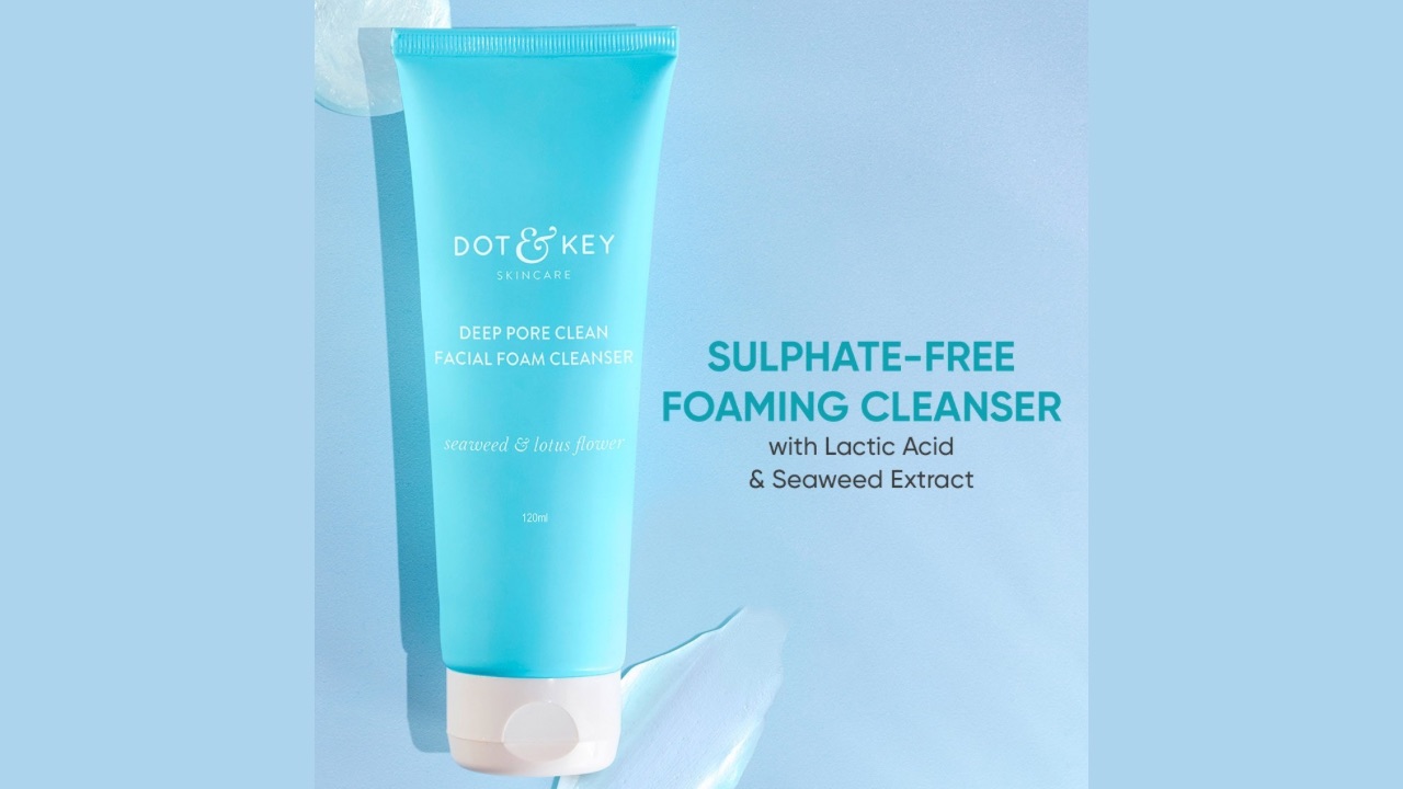DOT & KEY Deep Pore Clean Milky Foam Face Wash Cleanser with Seaweed - 100ml