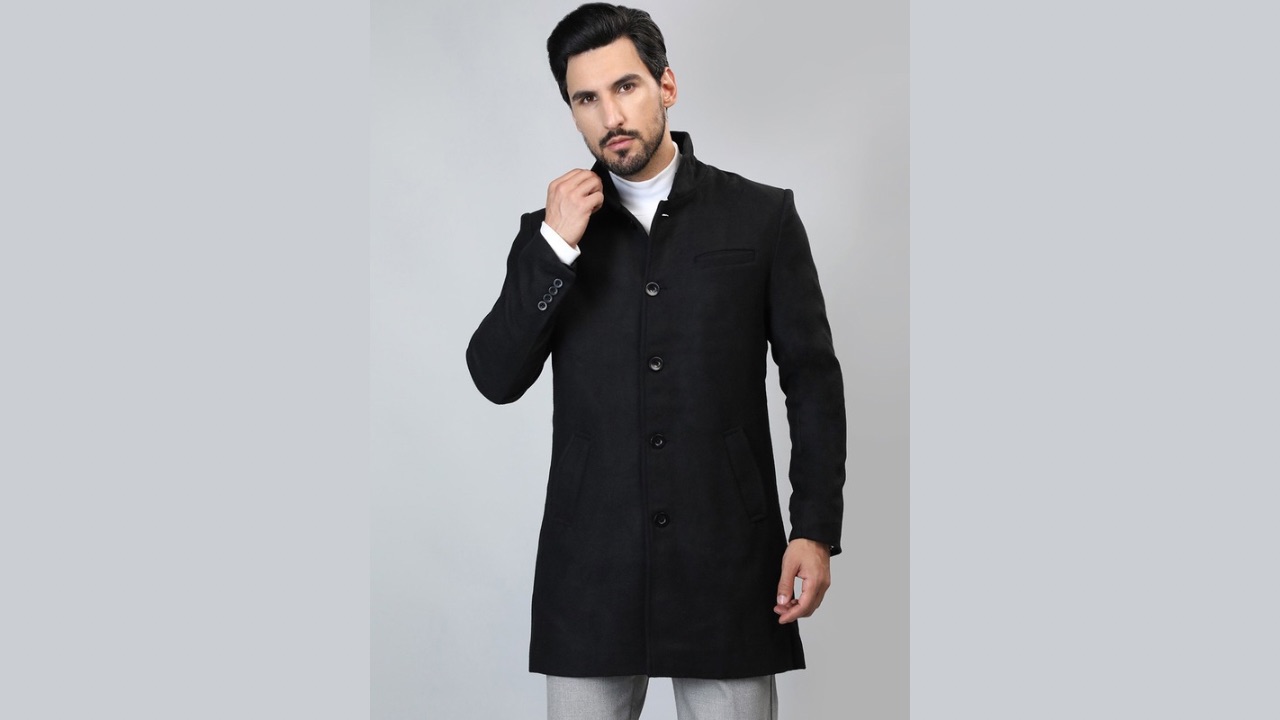 HONNETE Single-Breasted Longline Trench Coat