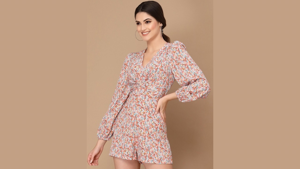 KASSUALLY Multicoloured Printed Playsuit