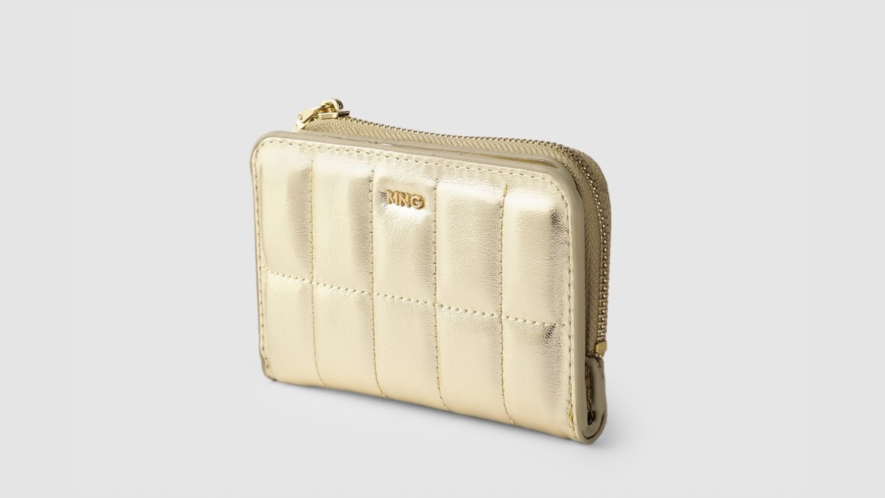MANGO Women Quilted Two Fold Wallet