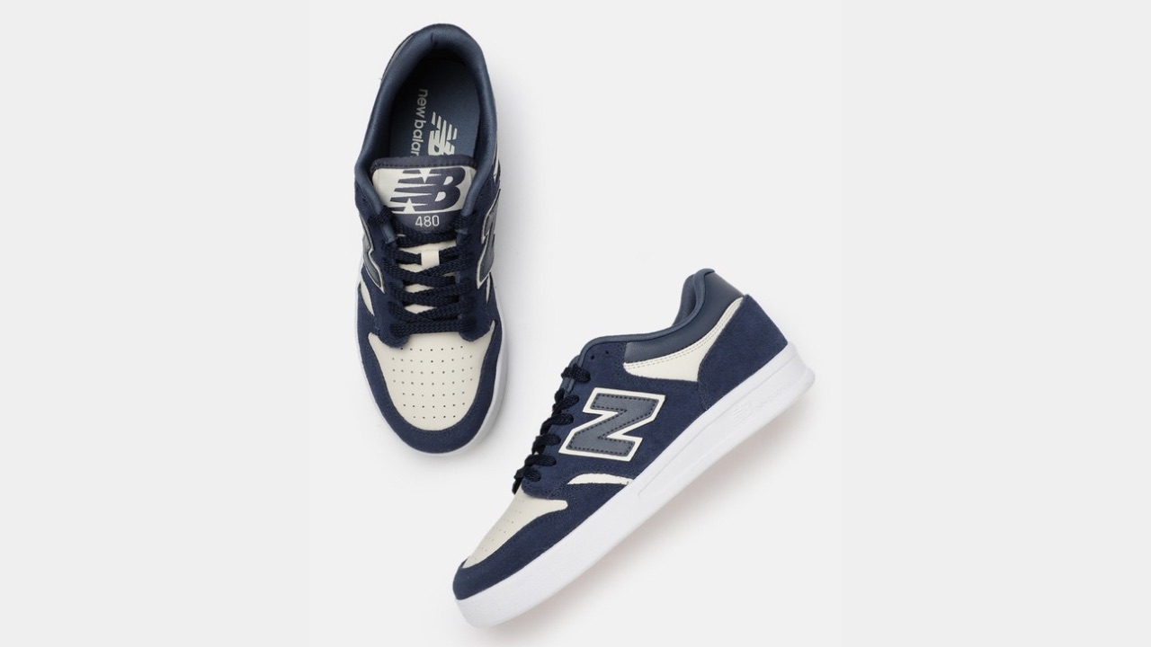 New Balance Unisex BB480 Colourblocked Leather Sneakers