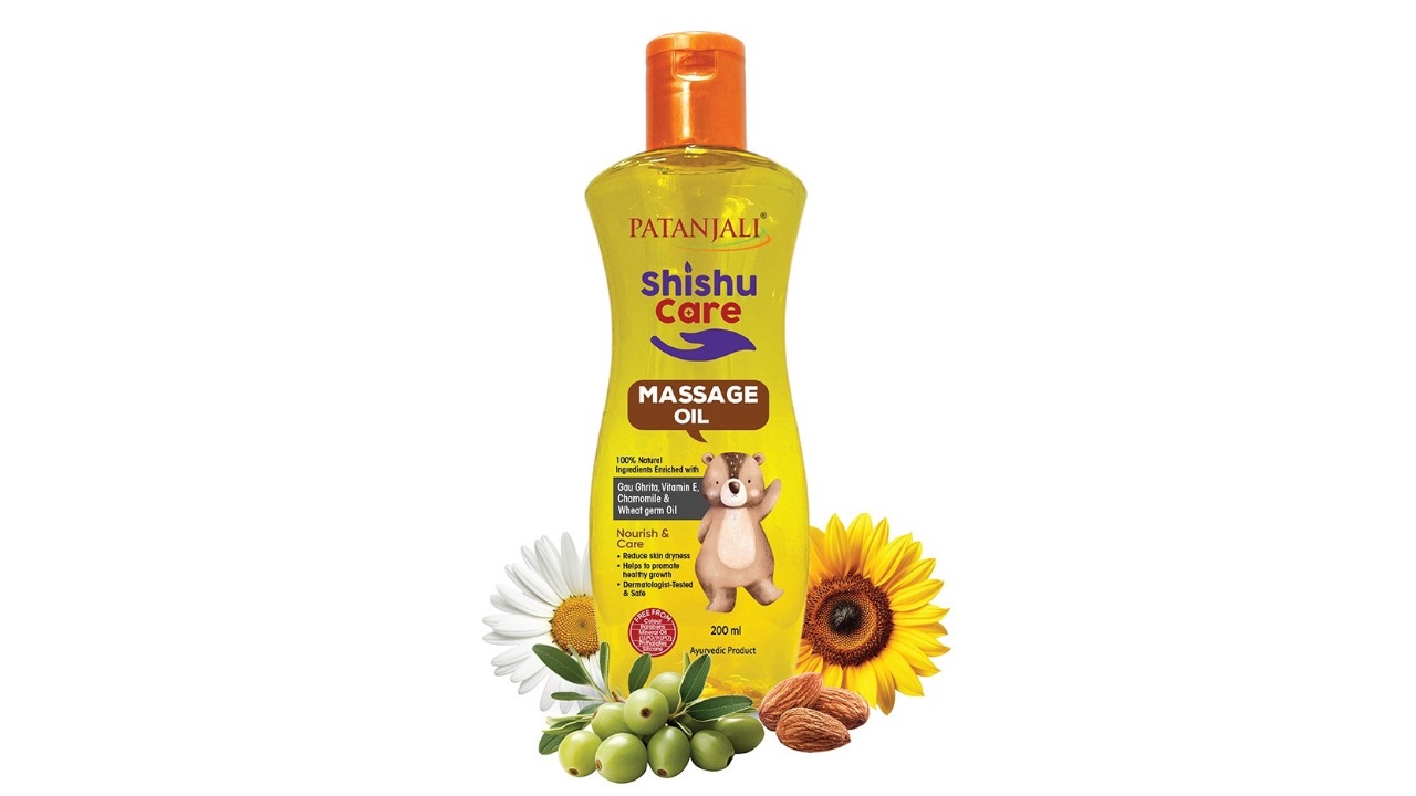 Patanjali Shishu Care Baby Massage Oil with Vitamin E & Chamomile – 200 ml
