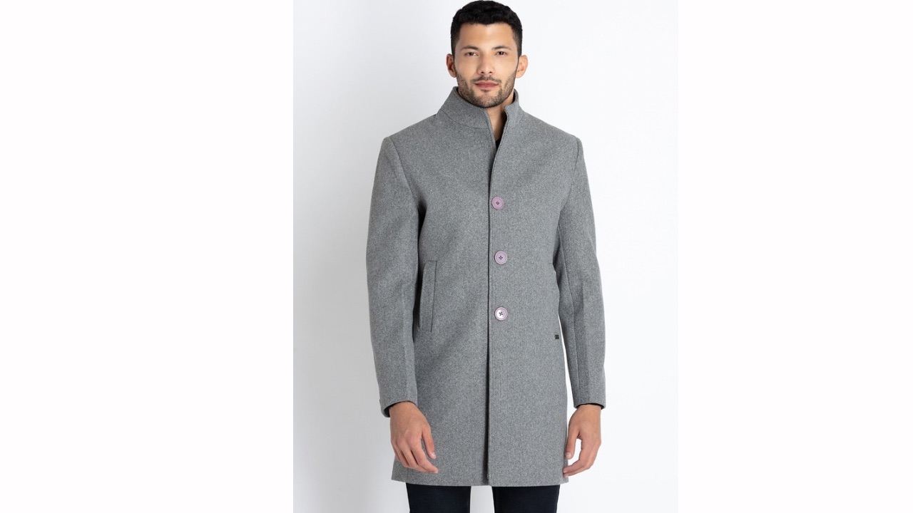 Status Quo High neck Tailored Longline Overcoat