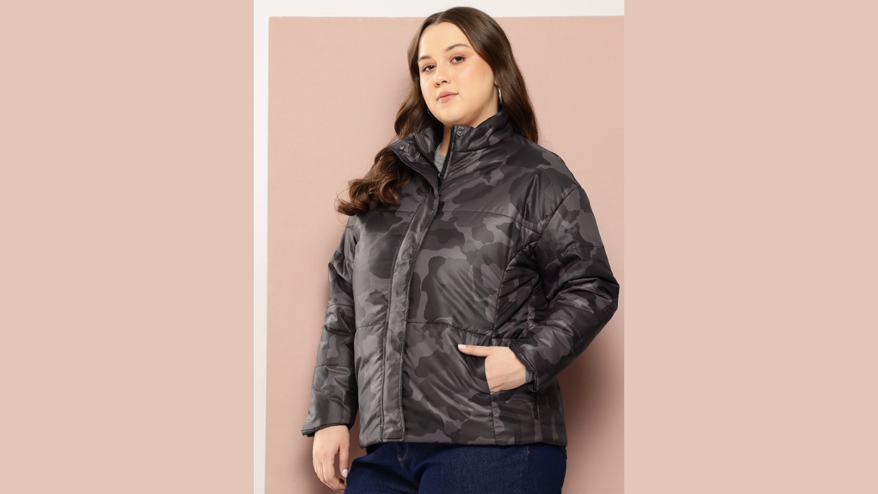 Sztori Plus Size Camouflage Padded Jacket