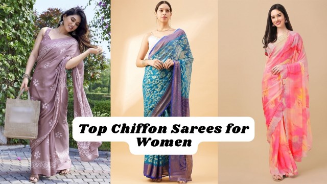 chiffon sarees for women, women's chiffon sarees