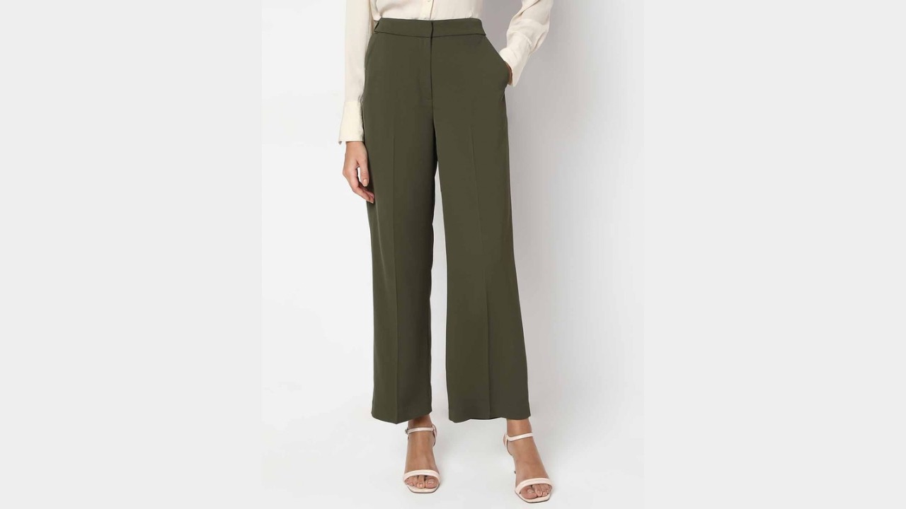 Vero Moda Women Straight Fit High-Rise Culottes Trousers