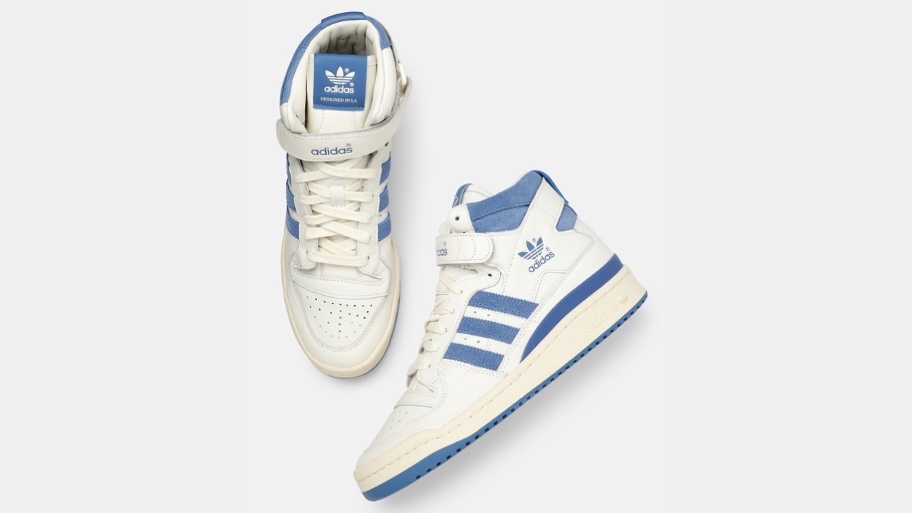 ADIDAS Originals Men Forum 84 Hi Perforated Detail Leather Sneakers