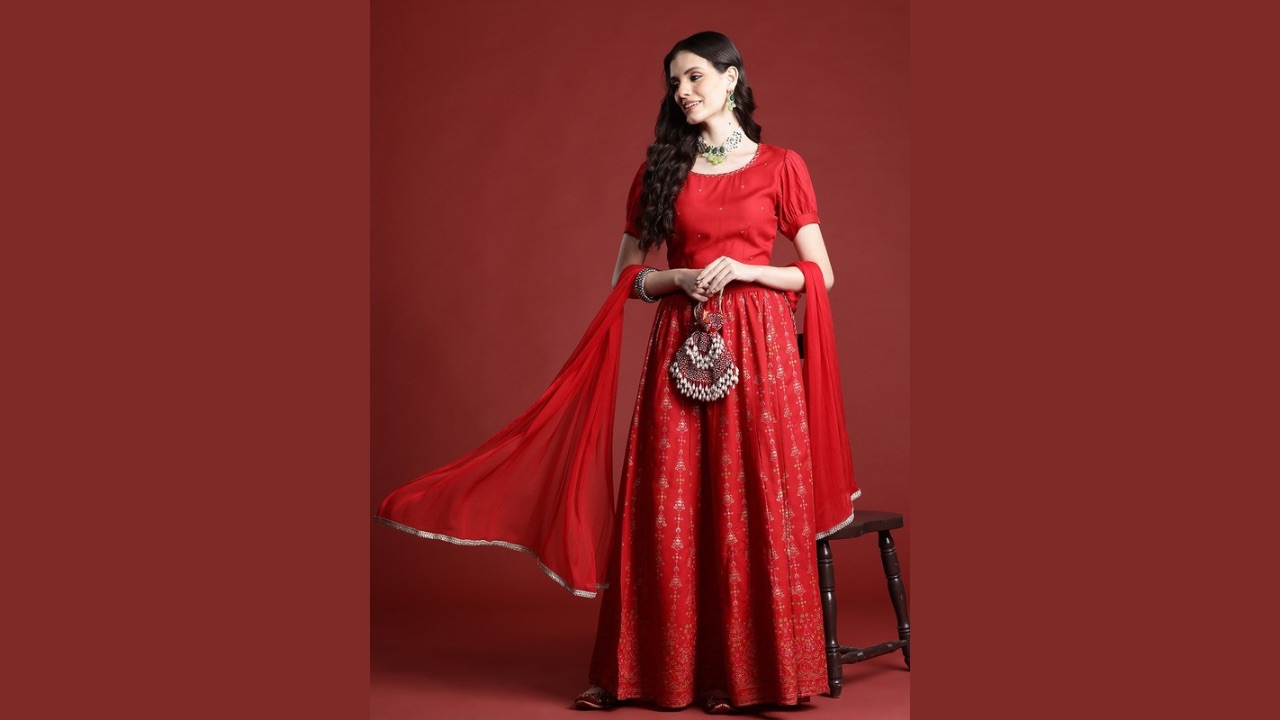 Anouk Embellished Sequinned Ready to Wear Lehenga & Blouse With Dupatta