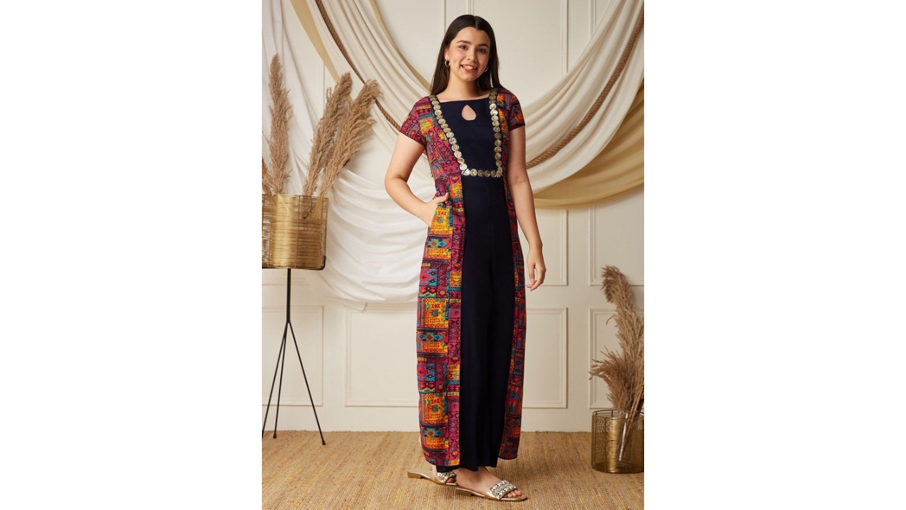 BAESD Girls Printed Basic Jumpsuit