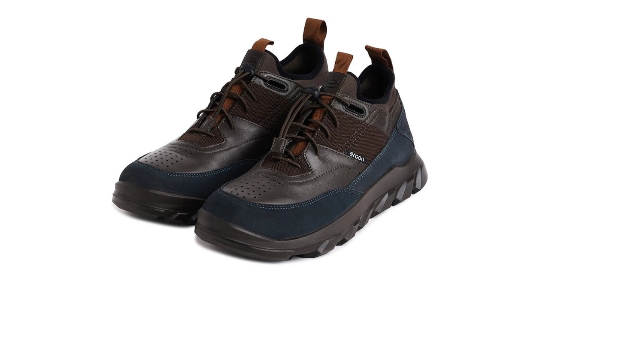 ERGON Men Colourblocked Leather Trekking Shoes