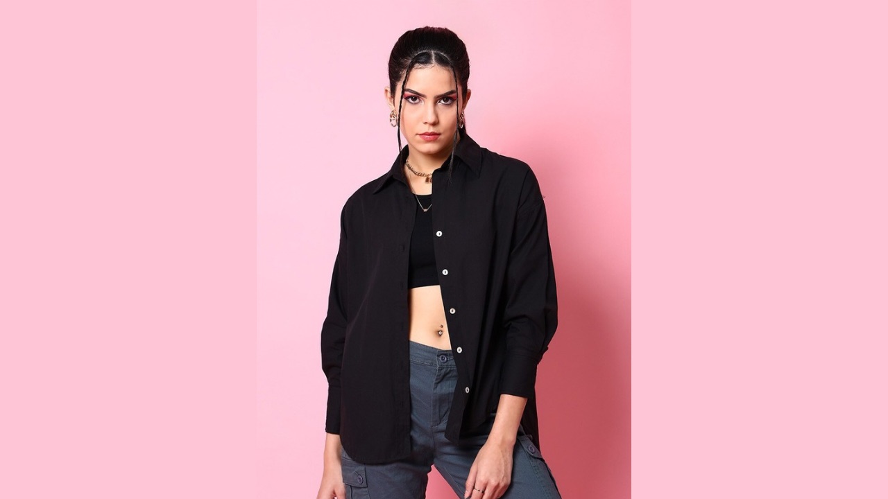 Freehand by The Indian Garage Co Spread Collar Casual Cotton Shirt